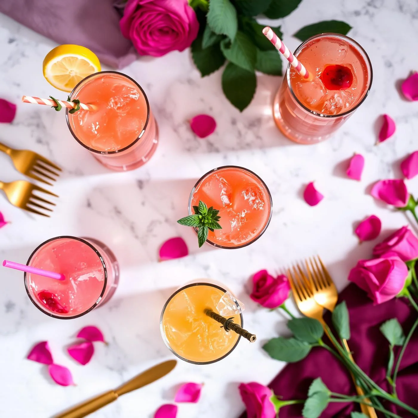 Assortment of luxury dirty sodas